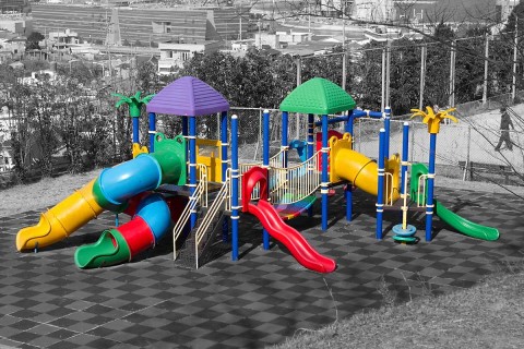 Playground area at Jasan Park in Yeosu 