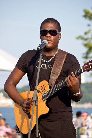 Angola singer at cultural performance