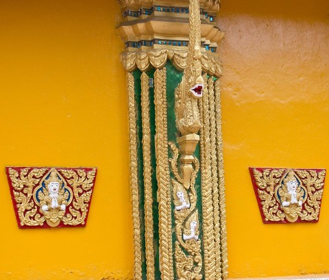 Temple wall detail