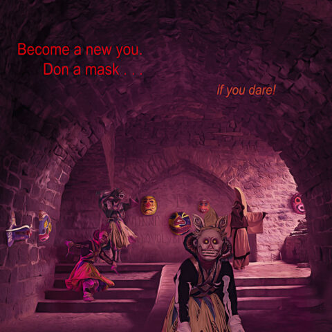 digital art Hall of Masks revised